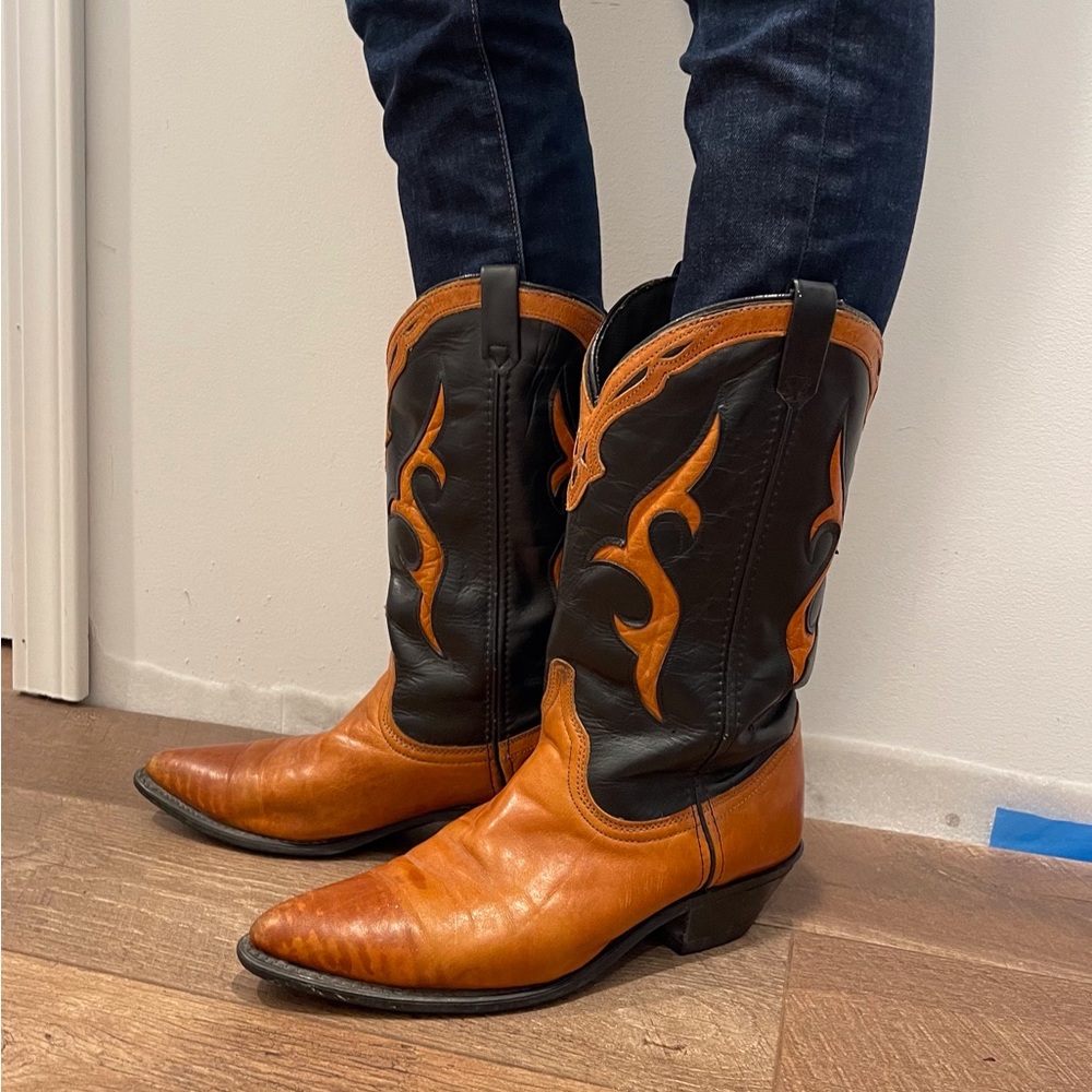 Women’s Dingo Western Cowgirl Boots: Size 8 - Black & Brown